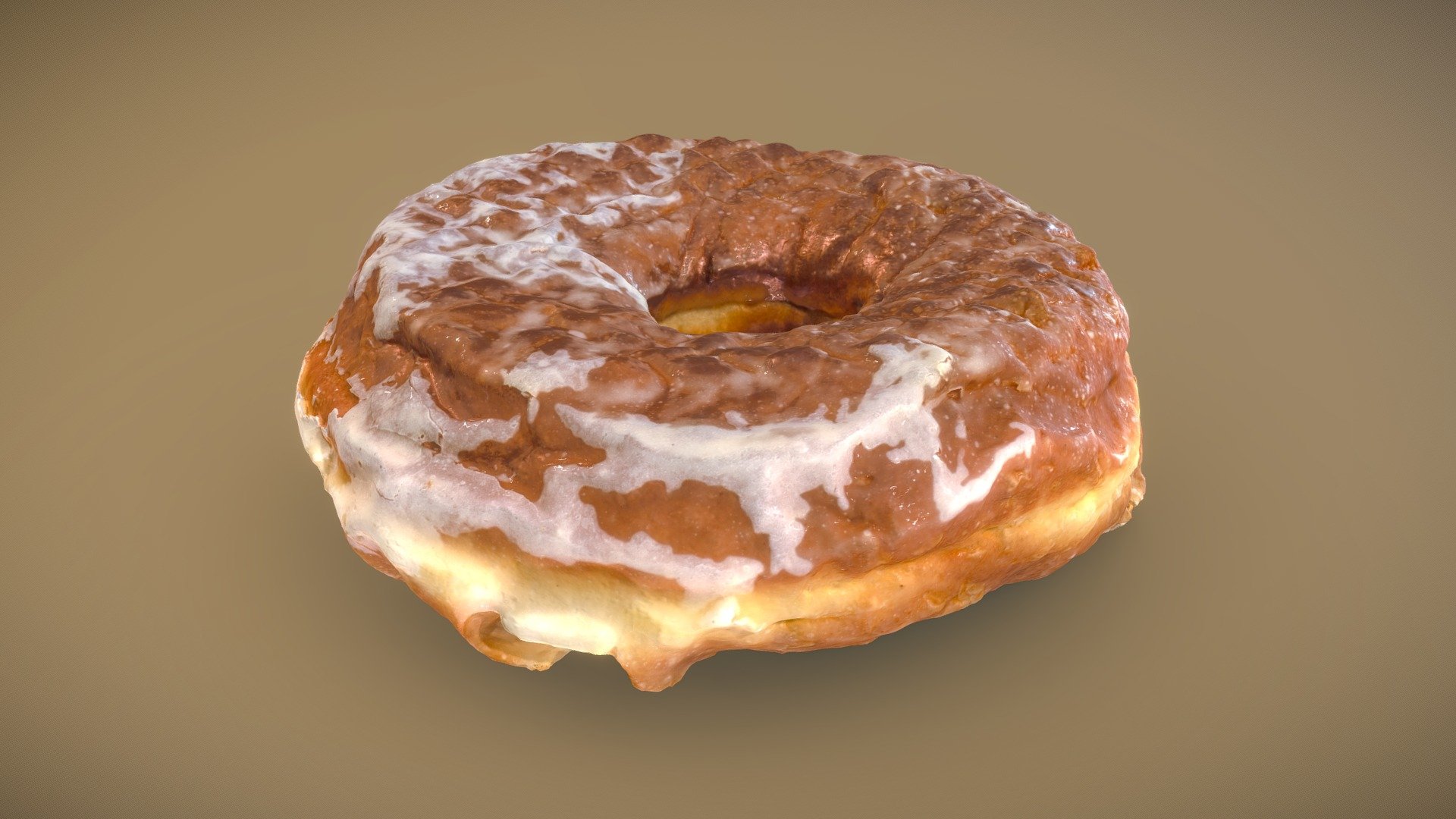 Vanilla Bean doughnut from Doughnut Plant in NYC

3D scanned with a turntable, lots of lights, and a single A7R (391 photos)

Cleanup and retopology to quads in ZBrush. PBR workflow in Photoshop to create specularity and roughness maps.

Low polygon version of model and textures is included

Full textures are 8K x 8K and low poly textures are at 2K x 2K - Doughnut Plant Vanilla Bean - Buy Royalty Free 3D model by omegadarling 3d model