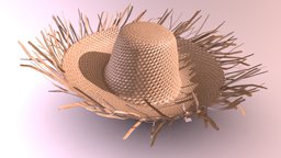 HAT grass, tropical, weave, island, aaa, caps, headgear, realistic, fiber, hats, game-ready, unreal-engine, ue4, straw, woven, headwear, strawhat, game-ready-asset, unity, pbr, clothing, grass-hat, tropical-hat