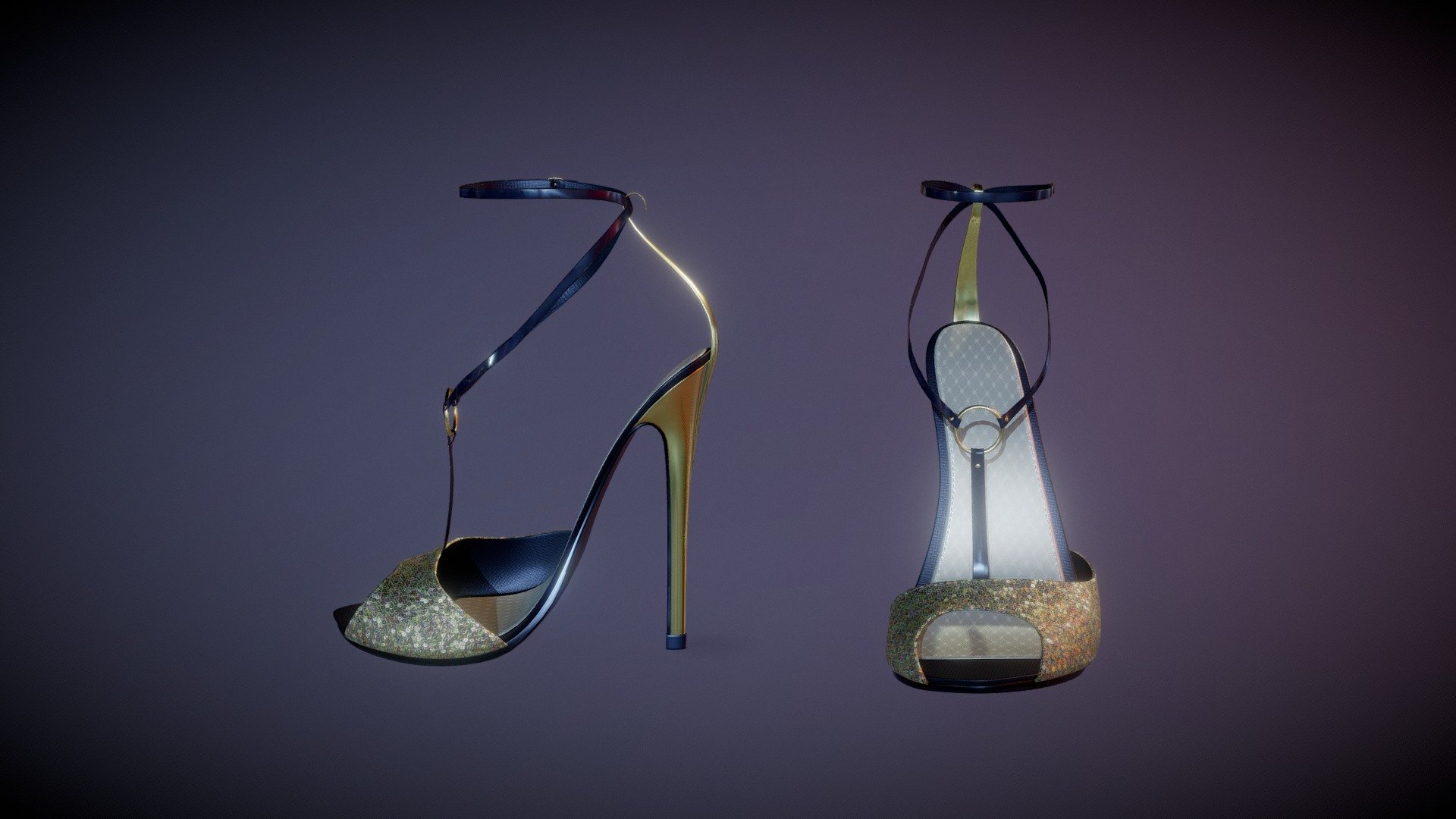 These are some high heel sandals I've designed, modeled and textured. Clean quad topology and clean UV's. The mesh is in FBX format and the textures are 4K. The sequin material used in the shoes is also available in my artstation shop;

https://mastajappa.artstation.com/store/mzpV/substance-sequin-material

I've released the model to be available for Character Creator 3 and iClone as a wearable item.

https://marketplace.reallusion.com/high-heel-sandals - Female High Heel Sandals - 3D model by Jasper Hesseling (@mayonnaise) 3d model