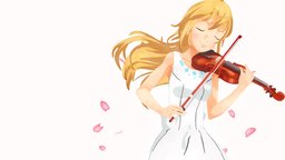 Kaori Miyazono music, sculpt, violin, school, toon, b3d, again, manga, unlit, drama, cel-shading, romance, watercolor, cellshading, violinist, handpainted, girl, blender, lowpoly, female, piano, zbrush, stylized, anime, kaori, kaorimiyazono