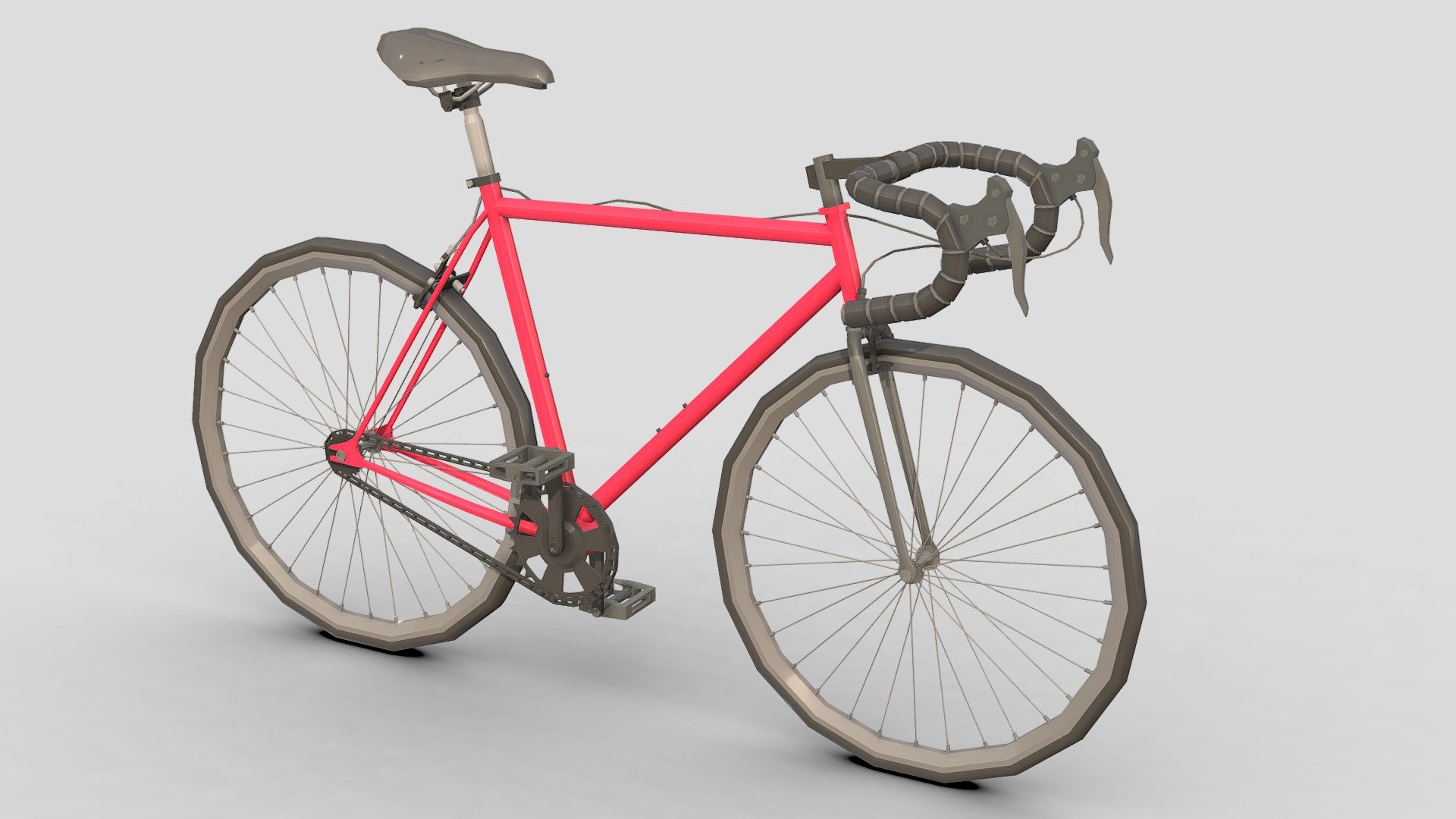 Low- Poly Bicycle # 9.

You can use these models in any game and project.

This model is made with order and precision.

The color of the body and wheels can be changed.

Separated parts (body_wheel _steer_Pedal).

Very low poly.

Average poly count: 13/000 Tris.

Texture size: 128/256 (PNG).

Number of textures: 1.

Number of materials: 2.

Format: fbx, obj, 3d max 3d model