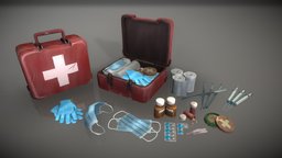 Medical Pack 3d-model, game-asset, top-down, props-assets, medical_model, blender, lowpoly, substance-painter, noai