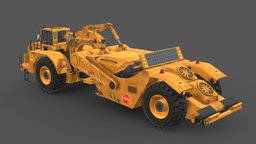 scraper truck bulldozer, truck, vehicles, dump, trucks, machinery, mining, pack, mixer, large, truck-heavy-vehicle, truck-low-poly, low-poly, mobile, car, construction