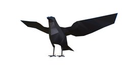 Animated Crow Lowpoly Art Style