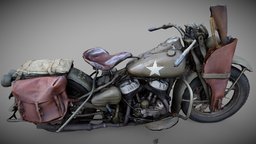 WW2 ARMY BIKE bike, ww2, motorcycle, photogrammetry, war, polycam
