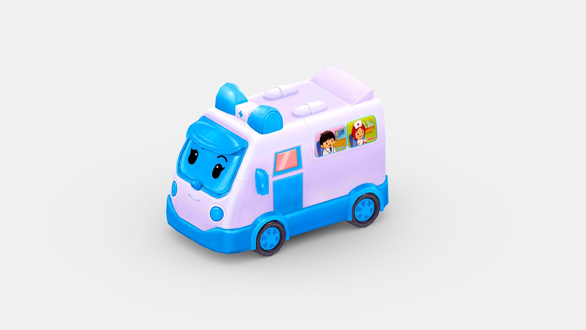 Cartoon toy medical ambulance - Cartoon toy medical ambulance - Buy Royalty Free 3D model by ler_cartoon (@lerrrrr) 3d model
