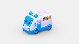Cartoon toy medical ambulance