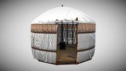 Mongolian Yurta tent, mongolian, unwrap, yurta, pbr
