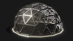 Sci- Fi / Future Building 2: Simple Dome future, architektur, zukunft, dome, achitecture, metallic, sci-fi-building, icosphere, city-building, glass-dome, bauwerk, glass, scifi, sci-fi, city, building, future-building, future-architecture, future-city-building, glass-building, zukunfts-architektur, glass-achitecture, metal-dome