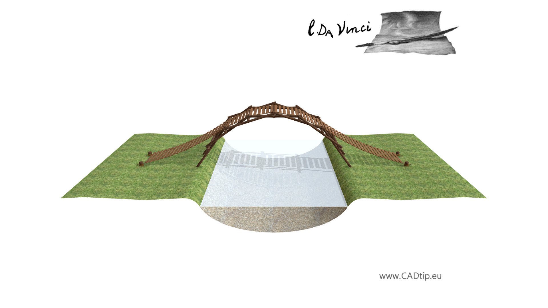 Emergency bridge, Leonardo da Vinci; Codex Atlanticus 0069r  

More: http://leonardo.cadtip.eu/2017/10/26/nouzovy-most/ - Emergency bridge - 3D model by Mar.K 3d model
