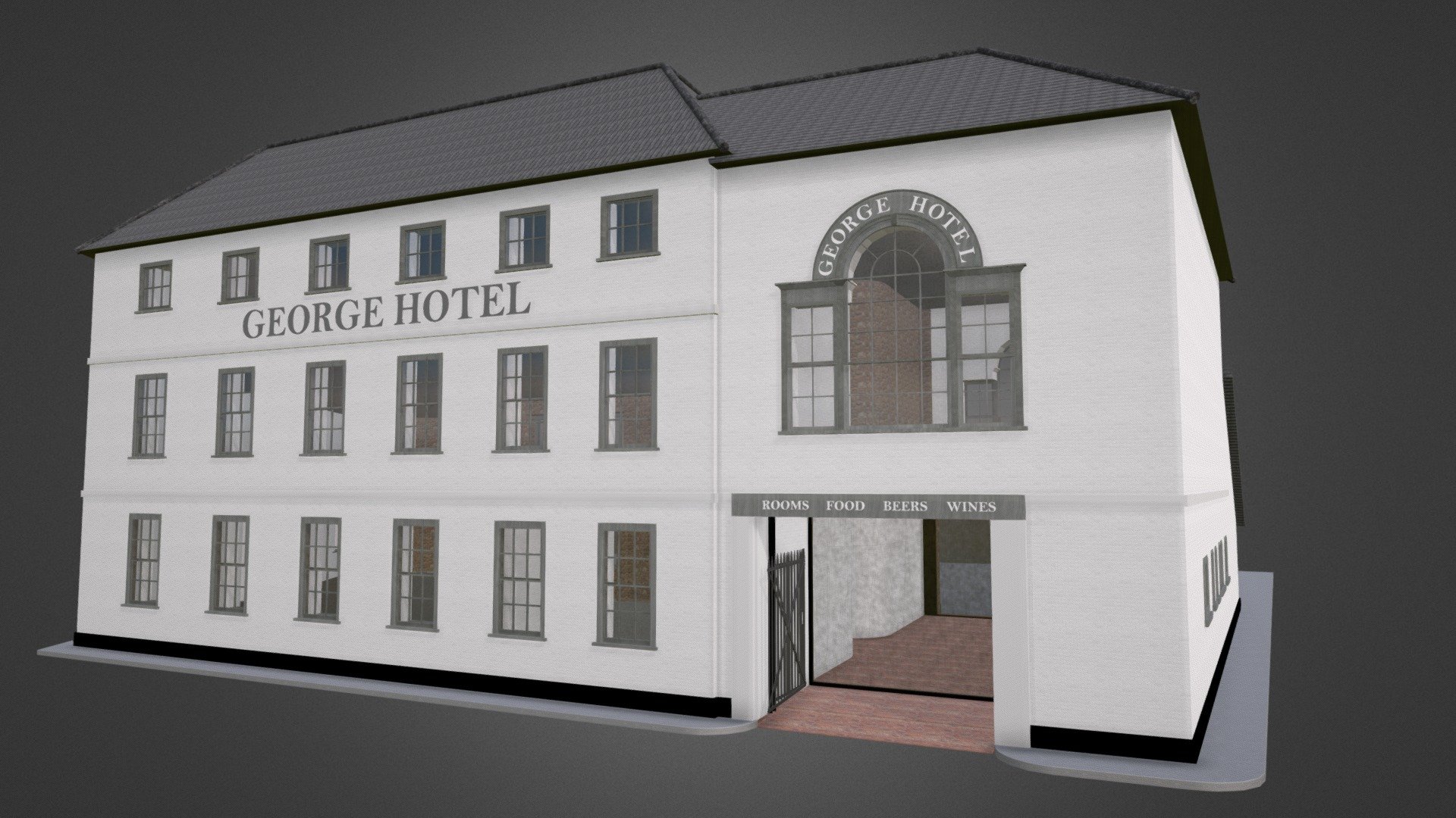 Hotel refurbishment for South Coast Inns. Developed and design by Hollington Architects LTD. 3D modeling and mapping by JdelCampo Architect + 3D Designer.

More Info: http://www.hollington-architects.co.uk/ Profile: www.jdelcampo.com - The George Hotel, Axminster - 3D model by JdelCampo (@jesusdelcampo) 3d model