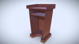 Wood Pulpit theatre, stand, stage, furniture, conference, podium, meeting, pulpit, pbr-texturing, lectern, pbr, wood, church