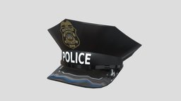 AmericanPoliceCap8 police, cap, vrchat, vroid, vroidstudio