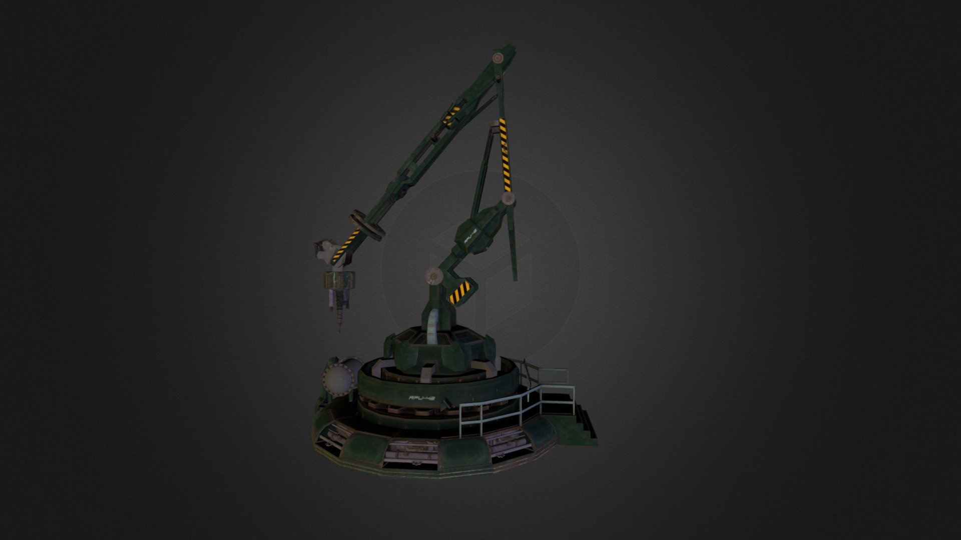 Lowpoly model of a SciFi Robotarm - 10003 tris - SciFi Robotarm - 3D model by hughjaz3d 3d model