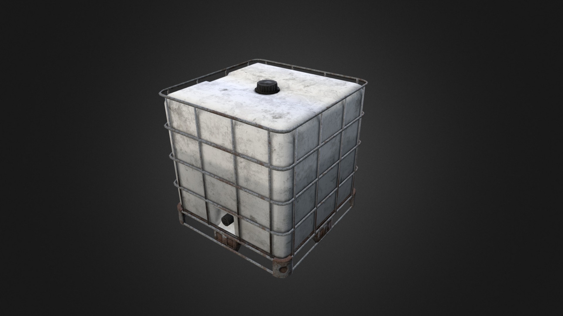 Water Tank Cube for any genre of games and other project 3d model