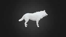 Low-poly wolf