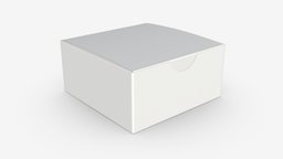 Paper gift box 01 empty, white, packaging, template, paper, closed, gift, cardboard, mockup, box, package, blank, 3d, pbr