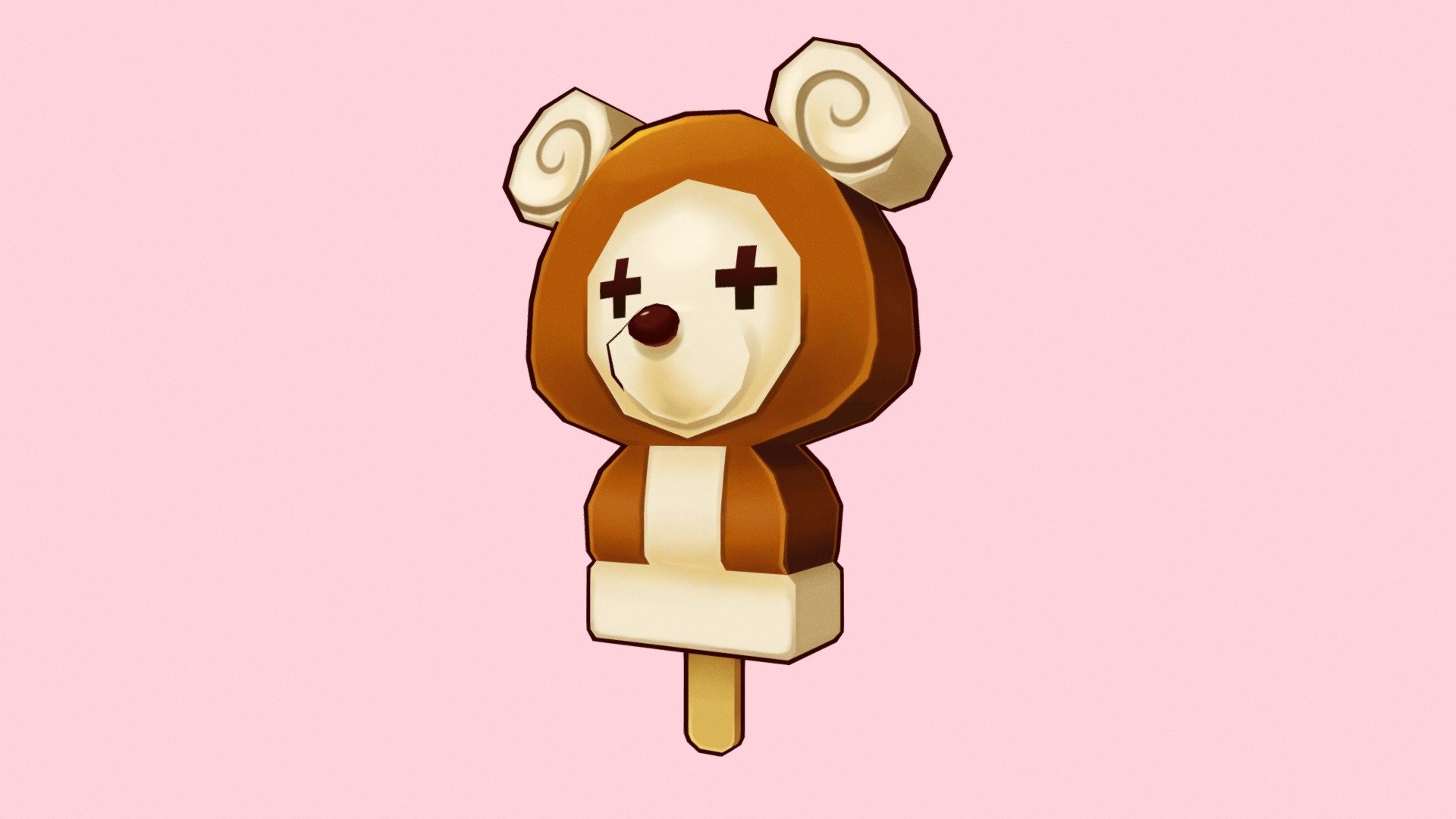 Snow Bear ice cream from Kingdom Hearts: Birth by Sleep. 

This one was always my favorite ice cream, even though it's pretty simple :) - Snow Bear - Download Free 3D model by kayisforkimbra 3d model