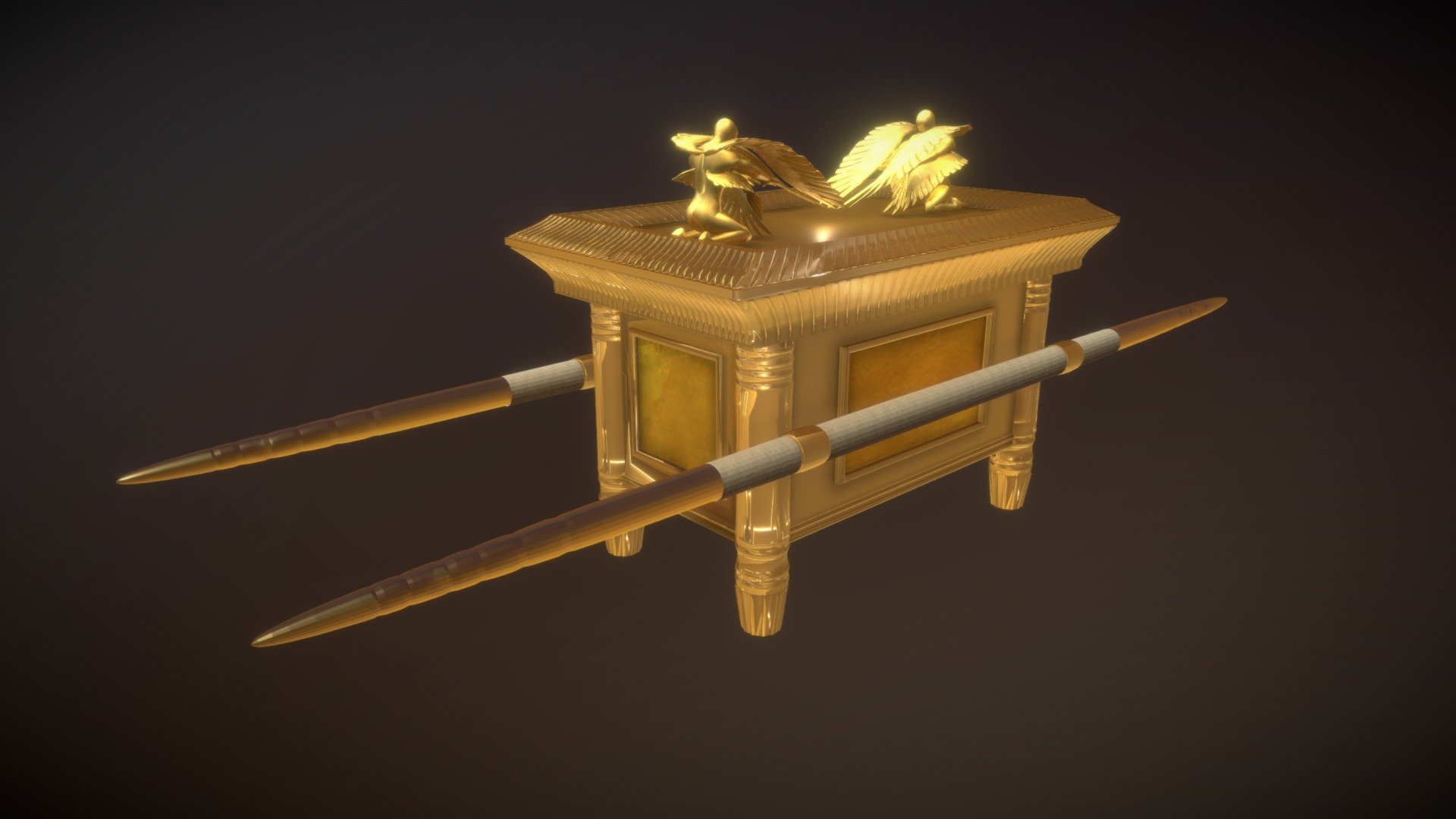 More: https://victormiranda.artstation.com/projects/28xG2K

The Ark of the Covenant, also known as the Ark of the Testimony, and in a few verses across various translations as the Ark of God, is a gold-covered wooden chest with lid cover described in the Book of Exodus as containing the two stone tablets of the Ten Commandments. _Wikipedia - The Ark Of The Covenant - Download Free 3D model by VHM777 (@gizacorp01) 3d model