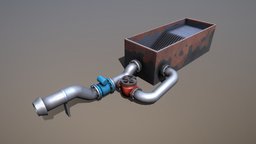 Water Filter Module (Low-Poly)
