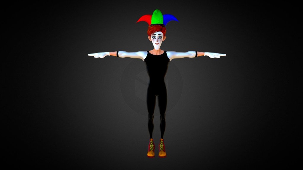 Reallusion's 3D Character Design Contest 2016 - Clown - 3D model by Eugene Kuchinsky (@EugeneKuchinsky) 3d model