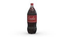Soda Drink Bottle 01 Low Poly PBR Realistic shelf, unreal, generic, can, sprite, item, store, market, coca, cola, ready, vr, ar, supermarket, soda, drinks, engine, coca-cola, shelves, pepsi, fanta, iteam, unity, asset, game, 3d, pbr, low, poly, mobile, royal