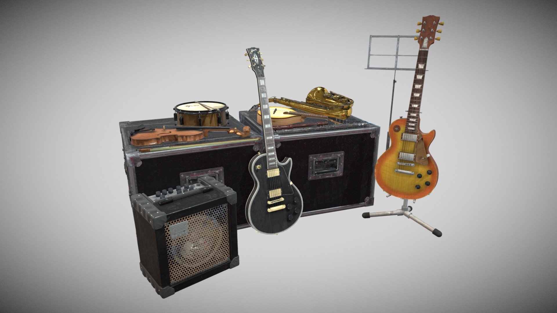 PBR Specular/Glossiness - Full Set is Only One Material 4k

 Diffuse

 Gloss

 Normal

 Specular 
* Ambient Occlusion Ao - Musical Instruments Group - One Material - Buy Royalty Free 3D model by Francesco Coldesina (@topfrank2013) 3d model