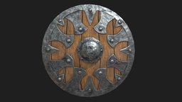 Shield Low Poly games, unreal, metal, woden, weapon, unity, shield, ue5