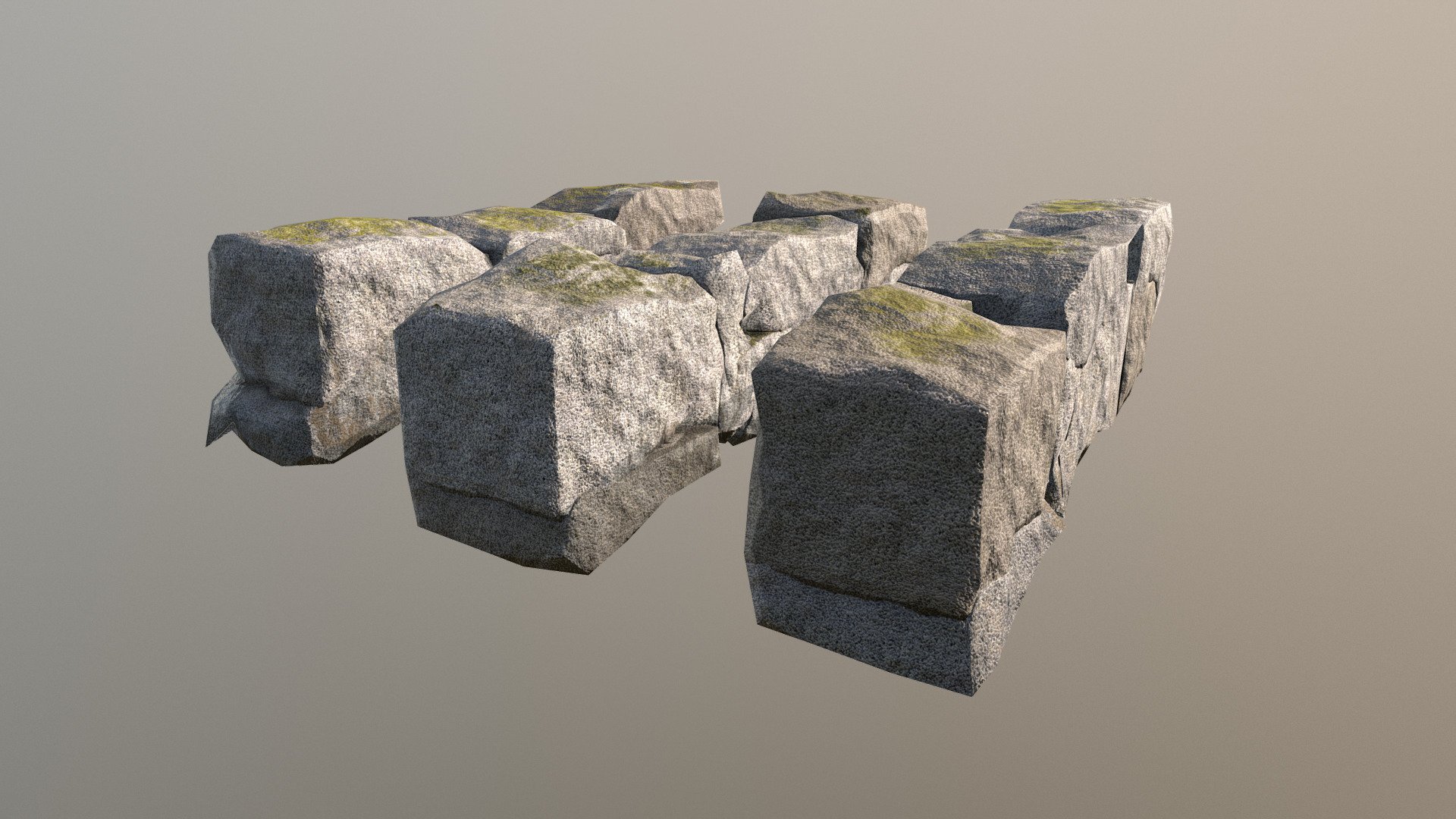 Rockwalls i made for an envoirements im working on, i treid to make them as low poly as i could, The materials are PBR 3d model