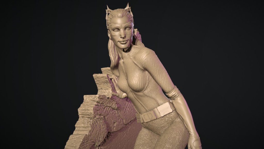 DC Entertainment Statue Prototype.  Enjoyed modeling this figure, too many dudes and not enough women to model 3d model