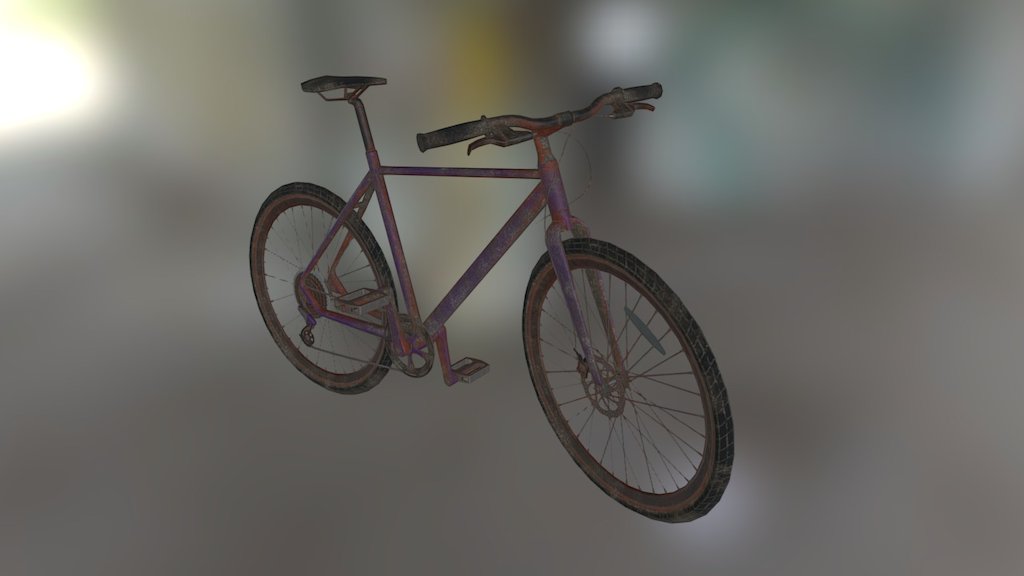 Old abandoned bicycle, modelled in 3ds Max and textured in Substance Painter - Old Bicycle - 3D model by ClayBex 3d model