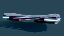 Hoverboard hoverboard, hover, hovercraft, high-tech, glow, krita, pbr-texturing, blender, pbr, sci-fi, futuristic, animated, noai