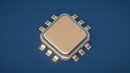Processor CPU Chip 💻 3D computer, cpu, icon, processor, chip, intel, cartoon, 3d