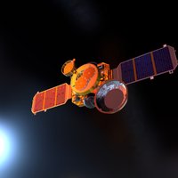 Genesis Mission spacecraft, science, blender, space