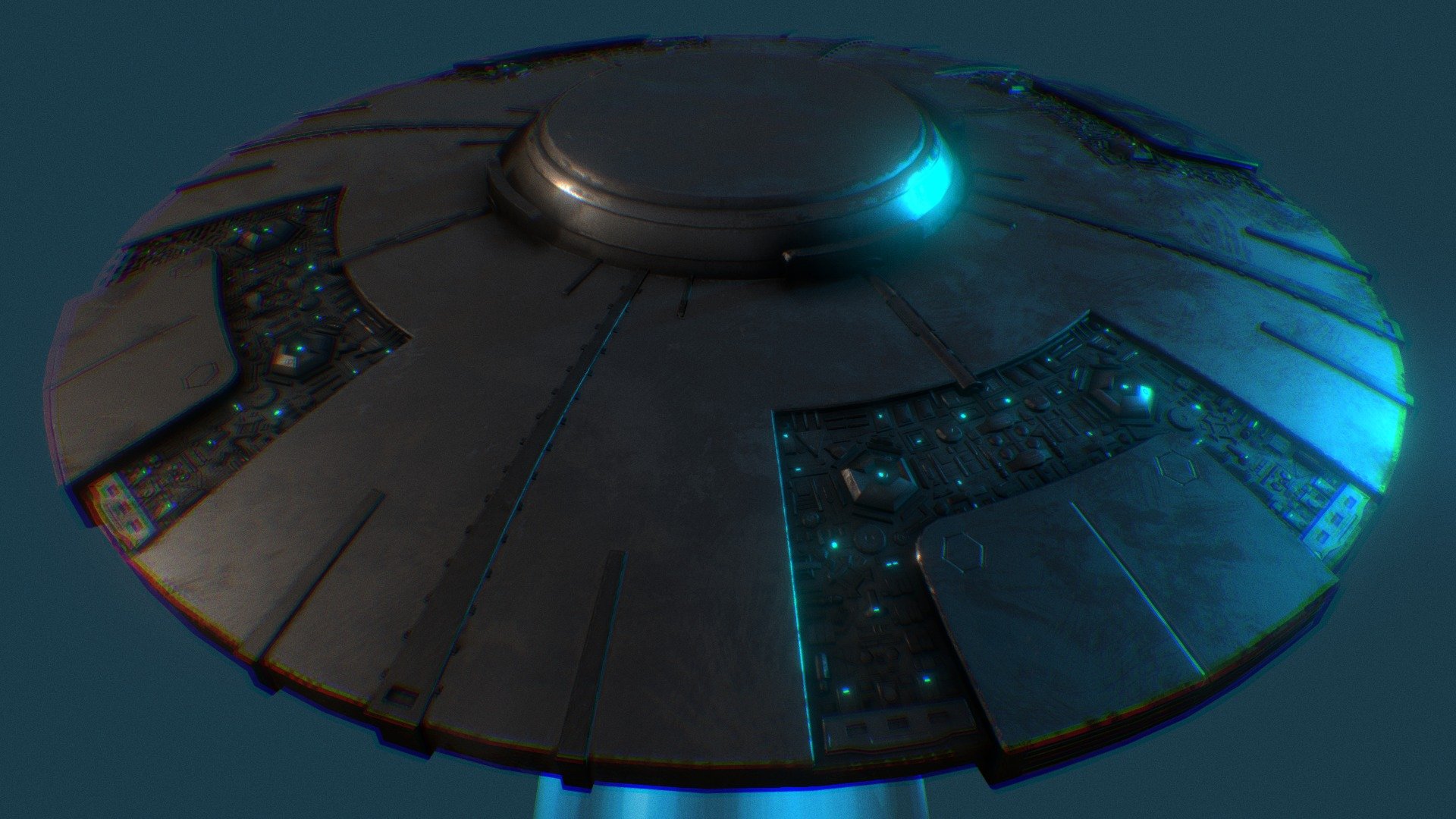 My idea of a flying saucer. Modeled on blender and textured on substance painter.
Basic animation with light effects.

Click follow to see more about my works 3d model
