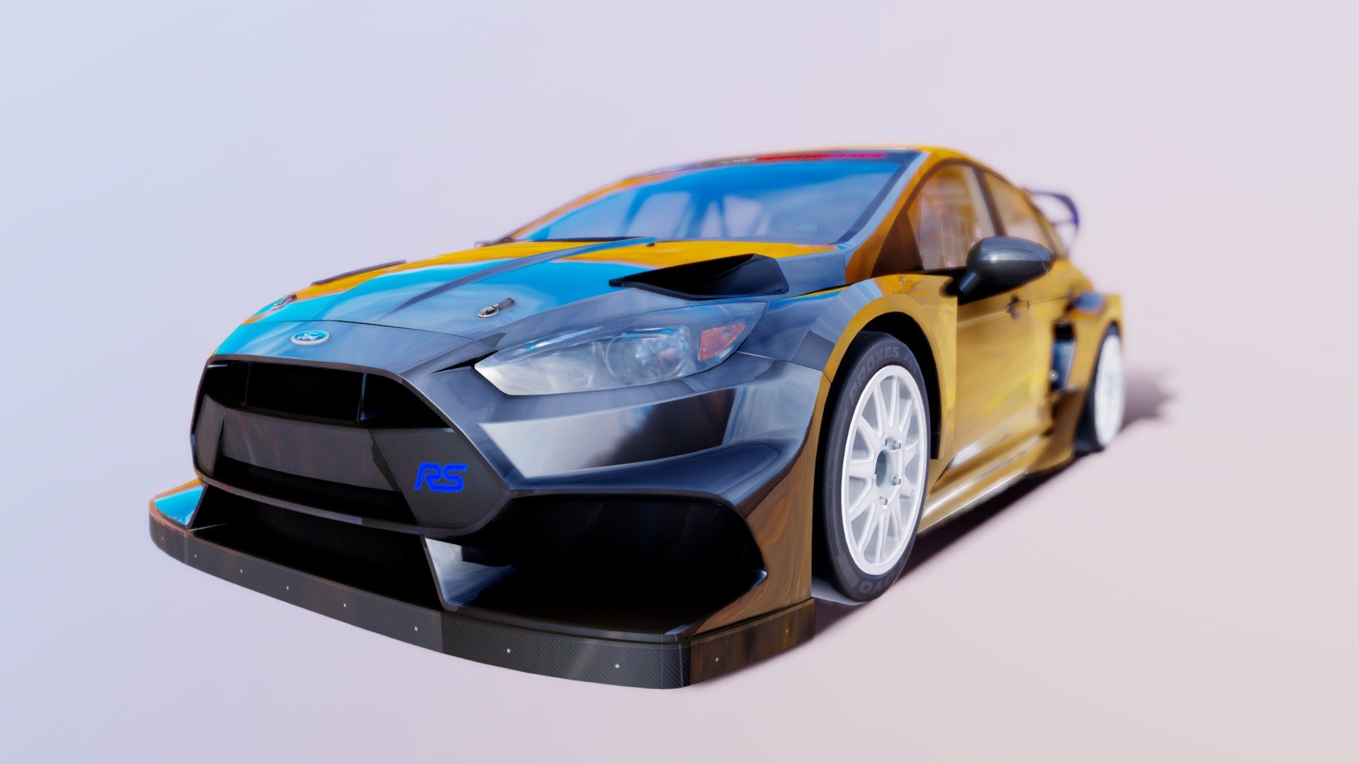 This year again, Ken Block and Andreas Bakkerud will participate in the World RX rallycross championship at the wheel of two Ford Focus RS specially designed for the discipline. And for the occasion, the two pilots will wear particularly unusual decorations - Ken Block | Ford Focus RS RX Gymkhana - Download Free 3D model by kevin (ケビン) (@sohyalebret) 3d model