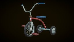 USSR Tricycle soviet, prop, post-apocalyptic, retro, child, gamedev, tricycle, old, ussr, gamereadyasset, gameasset