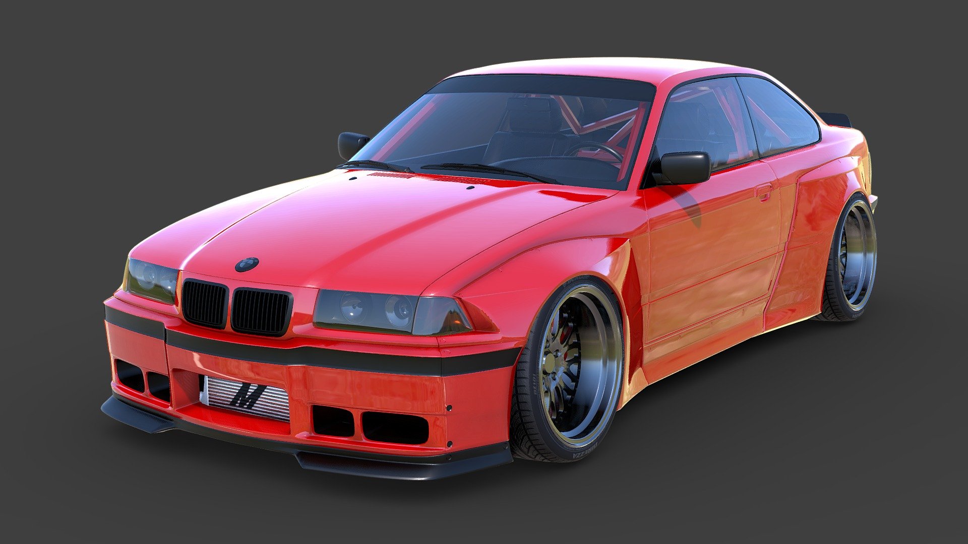 BMW E36 Coupe Street Variation - BMW E36 Coupe Street - Buy Royalty Free 3D model by Automotive 3D (@carfan100) 3d model