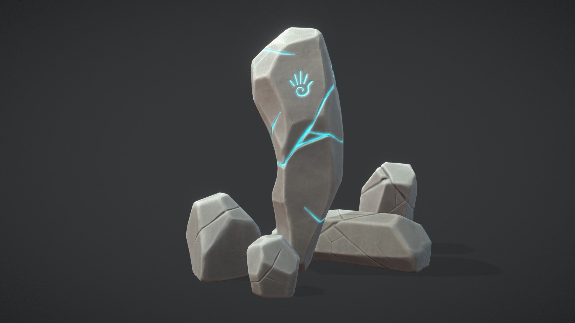 The package of rocks for creating a stylized environment. The package consists of 5 stylized rocks with 3 LODs (all on 1 texture atlas).

I hope you will enjoy my product! If you have questions about this model or you have a problem send me:   

Artstation: www.artstation.com/comeback   

Email: c3posw@mail.ru   

I believe this world is beautiful and all problems can be solved!   
 - Stylized Rocks with Magic Rune - Download Free 3D model by Maksim Batyrev (@c3posw01) 3d model