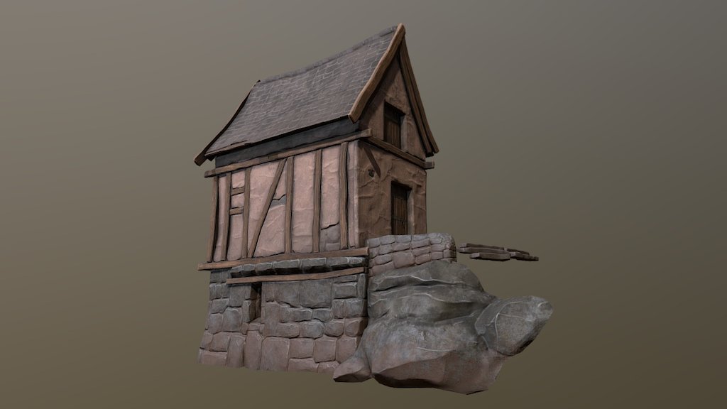 A personal environment project. This is just one of the assets but I will add more later on but I think it has a decent art style of which I will try to maintain. (Ps.  its all game ready)

I will credits the concept artist later (Cant fint it right now) 

I used 3Ds, Substance, Zbrush and Photoshop.

Link to House 2: https://skfb.ly/6tCBI - Styalized Medieval House - Corner House - 3D model by Ulrik Langvandsbråten (@best3deu) 3d model