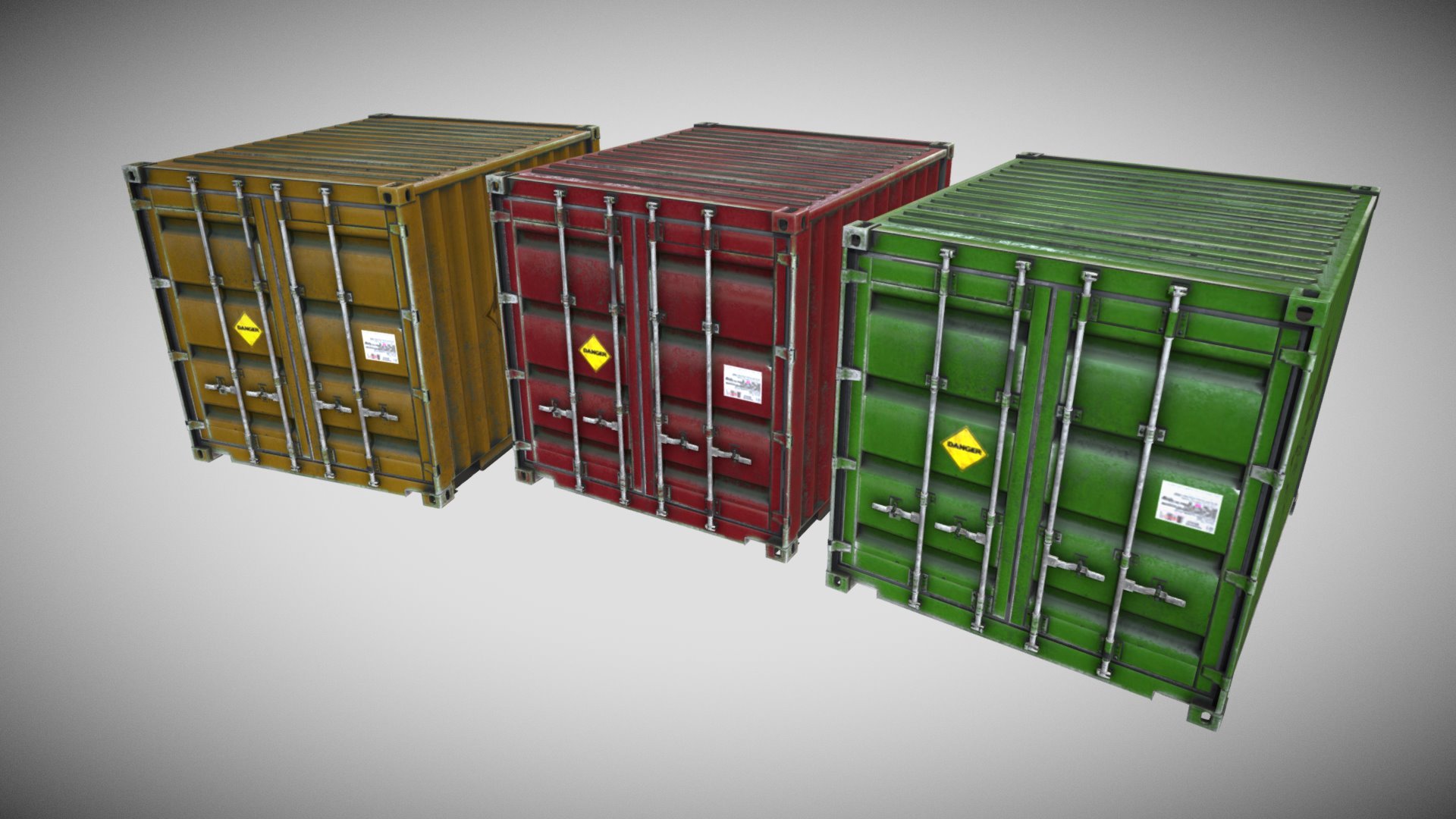 One Material 2k...... (Albedo change) - Containers - Buy Royalty Free 3D model by Francesco Coldesina (@topfrank2013) 3d model
