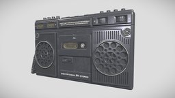 Tape Recorder Elektronika-211 music, tape, soviet, prop, vintage, recorder, cassette, substancepainter, render, 3d, blender