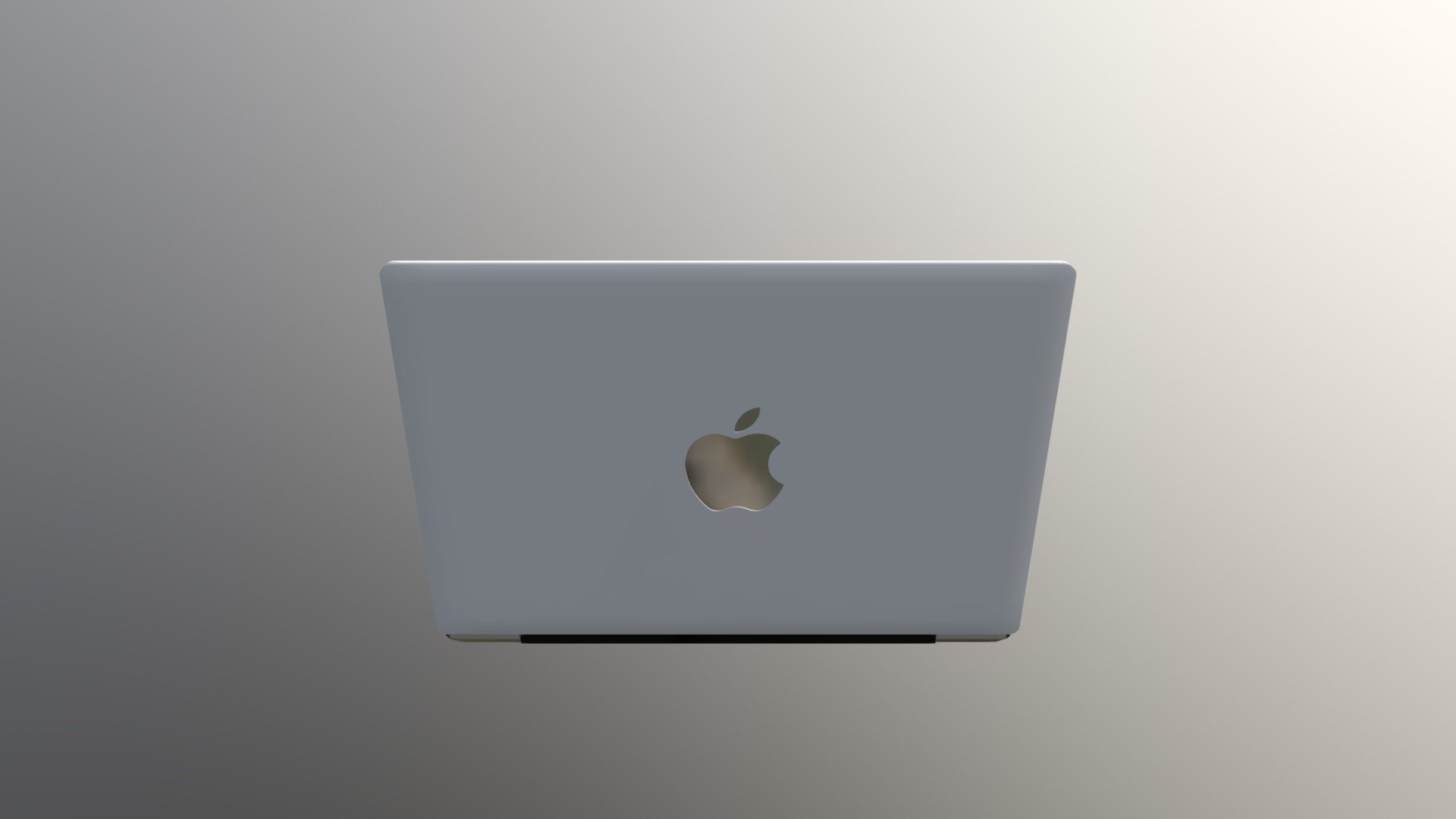 Apple laptop  . The interior of laptop isn't included 3d model