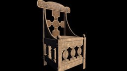 Viking Chair #2 viking, furniture, wooden-chair, chair