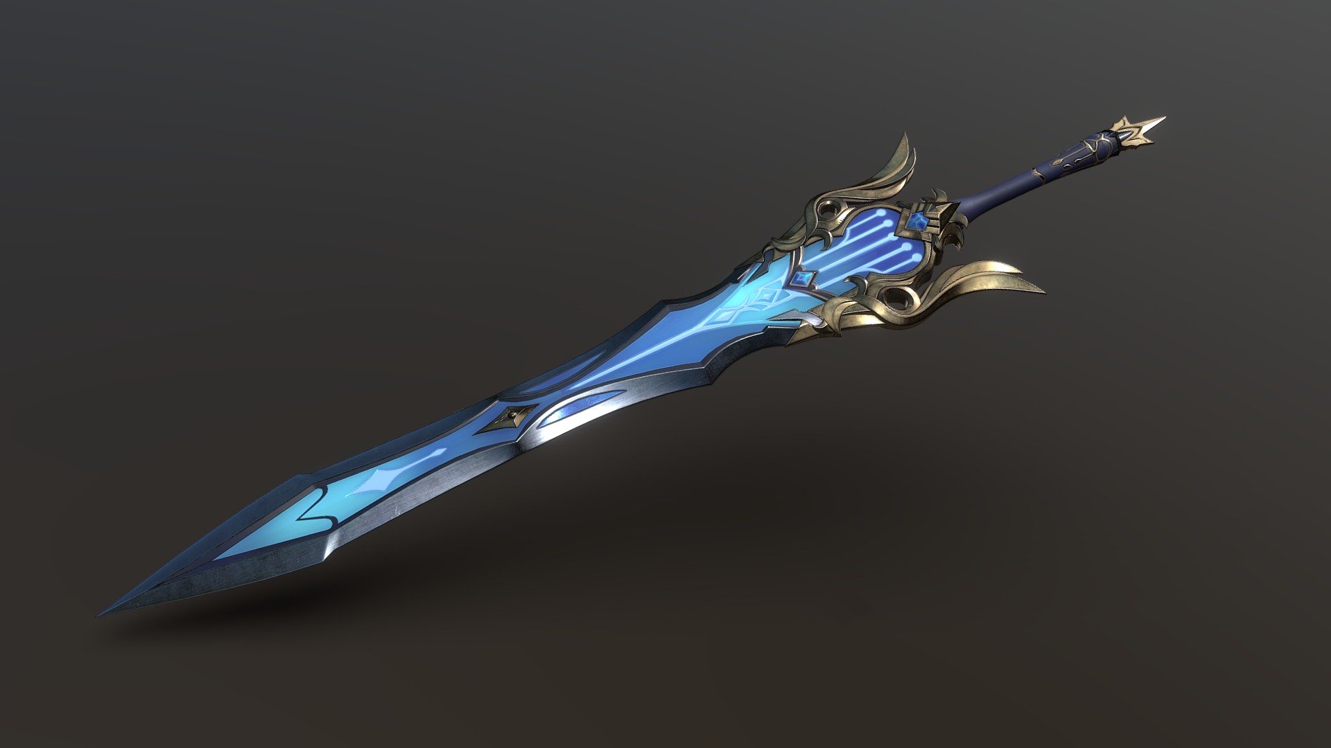 Song of Broken Pines, a claymroe from Genshin Impact, remodeled with PBR material 3d model