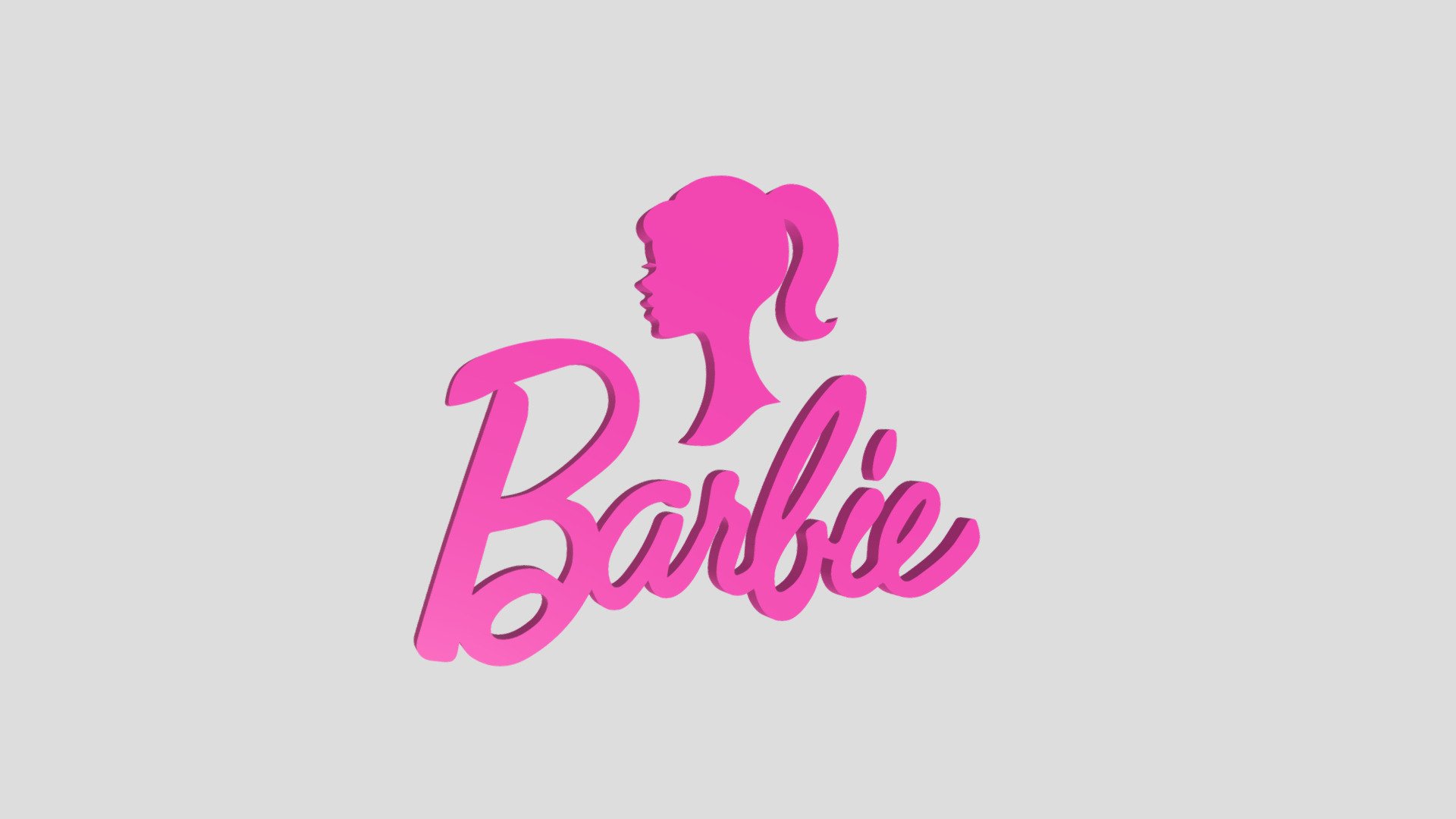 Barbie logo 3d - Barbie logo 3d - Download Free 3D model by vmmaniac 3d model