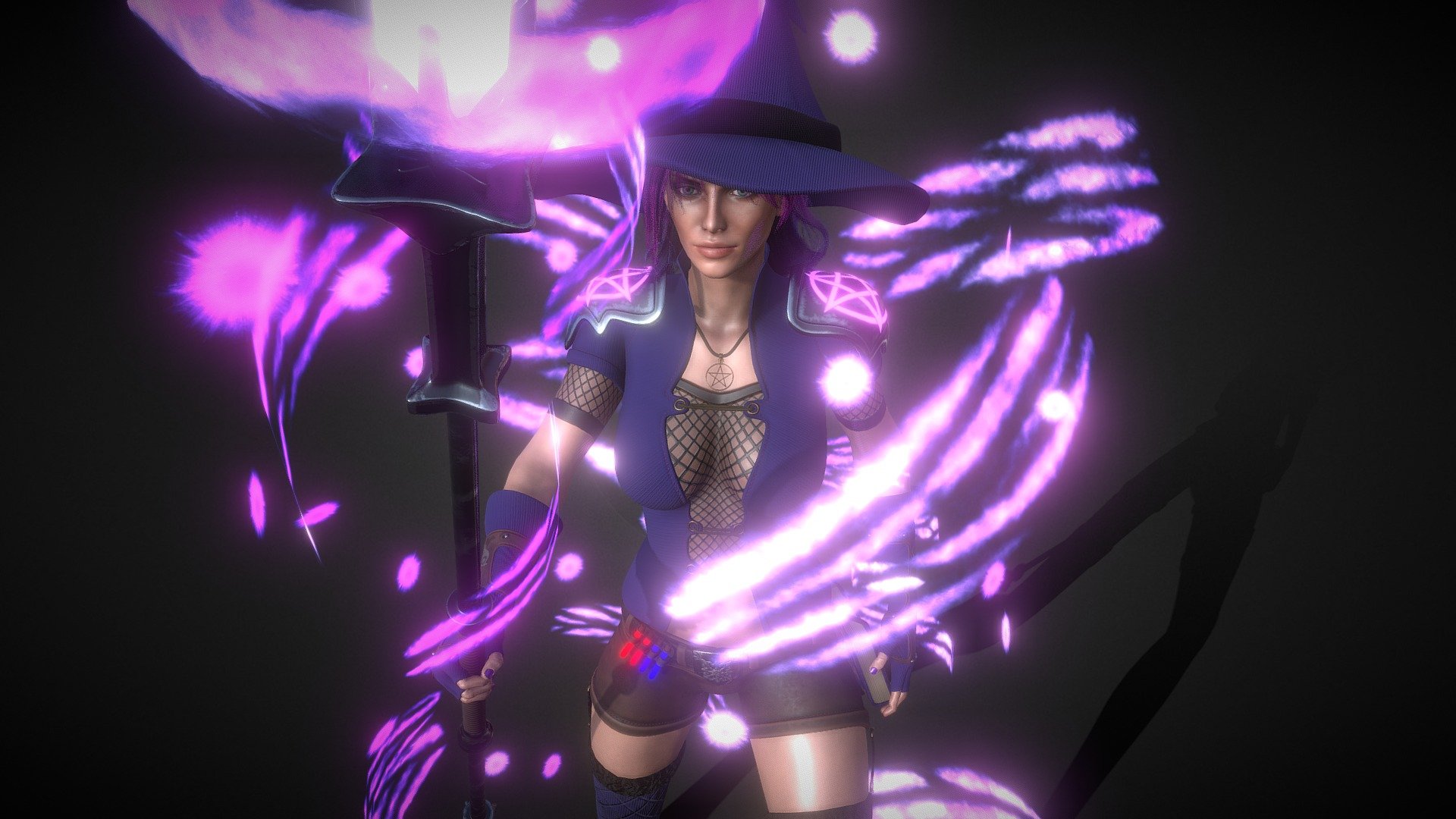 A gameready sexy witch with everything that goes with it. sexy outfit, potions, magic staff, witch hat, grimoire and strong spells




3x 4K Textures

111.154 Faces

Complete rigged for animations
 - Sexy Witch - Game Ready - - Buy Royalty Free 3D model by Demonic Arts (@Jesterz86) 3d model
