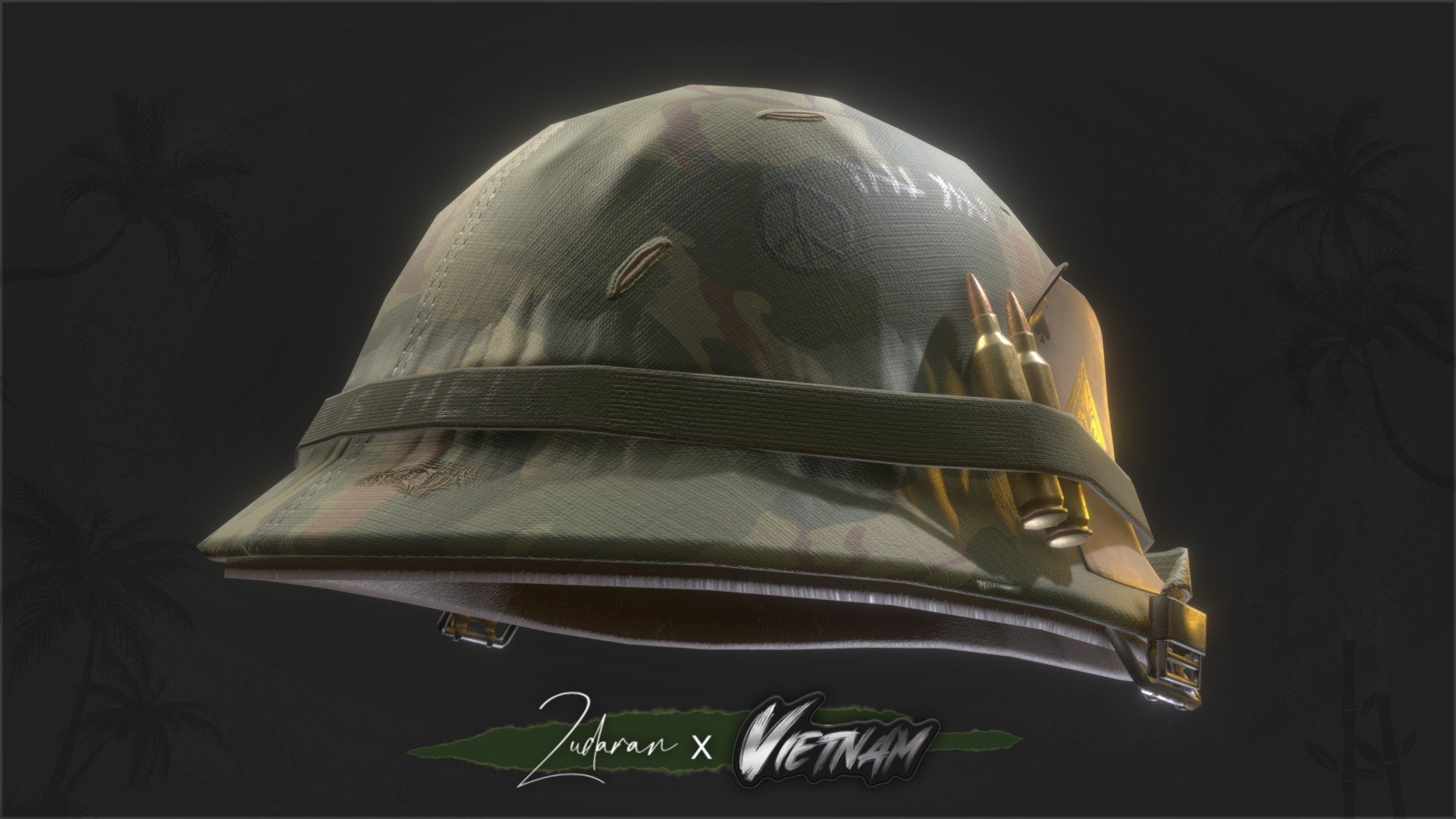 The Spade
This is a stylized M1 helmet from the Vietnam War intended for mobile game use.

Note: This Piece was made one year ago. This Piece is historically inaccurate.


What am I buying?



The M1 Helmet model and Textures seen above
Note : Models are not rigged
 - "Spade" M1 Vietnam Helmet - Download Free 3D model by Zudaran (@zuda) 3d model