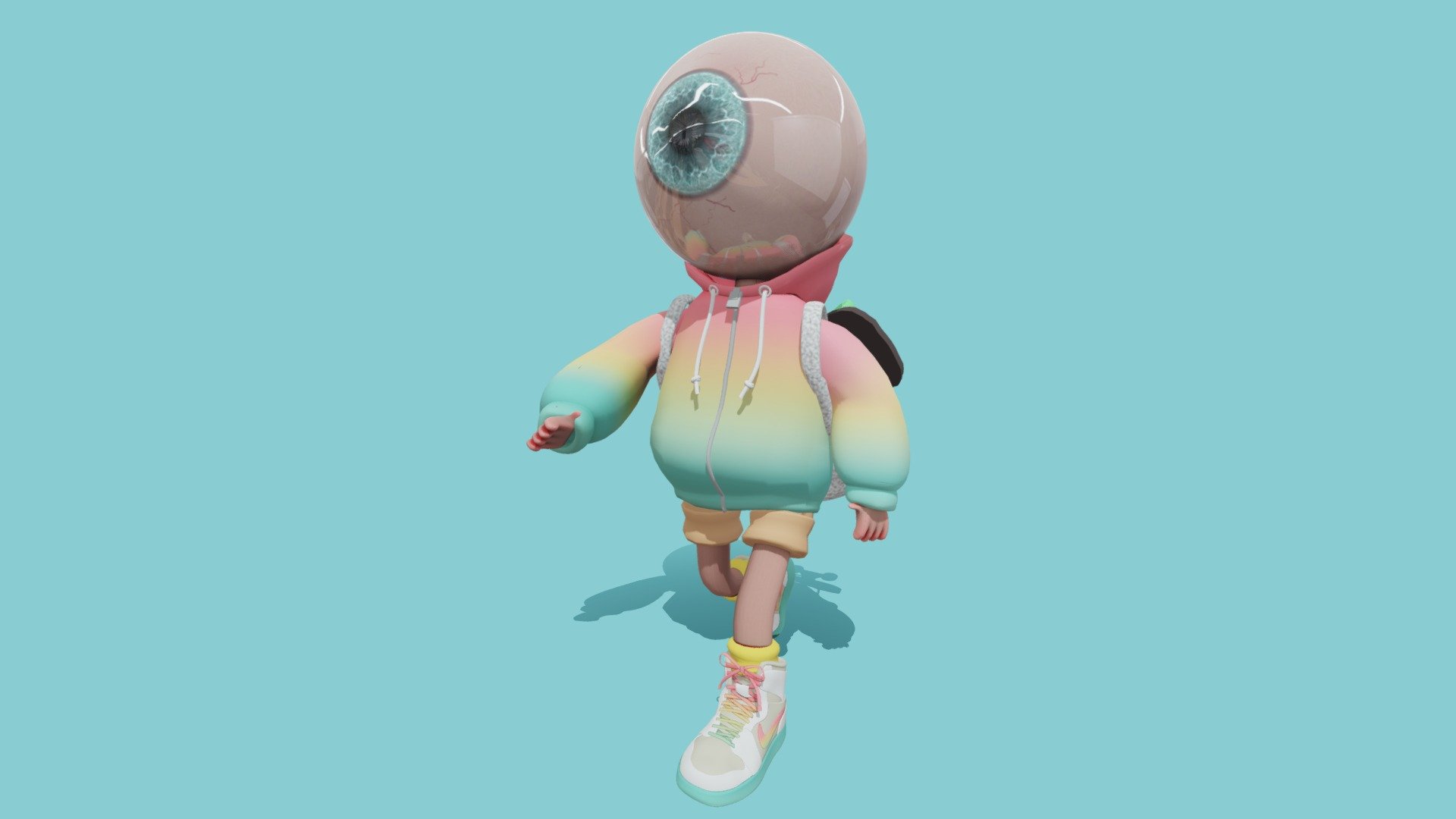 Art from 2D to 3D, low poly animated. Based on the conceptual art of Zatransis (Mike Henry). Made with Blender.

.blend file and texture maps in the zip file.

follow me also on:
https://www.instagram.com/bruno_sales3d/ - EYEBALL KID - Buy Royalty Free 3D model by bruno_sales 3d model