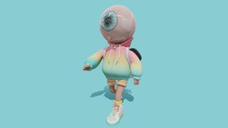 EYEBALL KID eye, product, kid, walking, gameprop, baked, 2d, hood, eyes, fabric, 2dto3d, walkcycle, rigged_model, low-poly-blender, baked-textures, rigged-character, aaa-game-model, rigged-and-animation, character, low-poly, asset, game, 3d, blender, art, lowpoly, gameart, gameasset, animation, rigged, gameready
